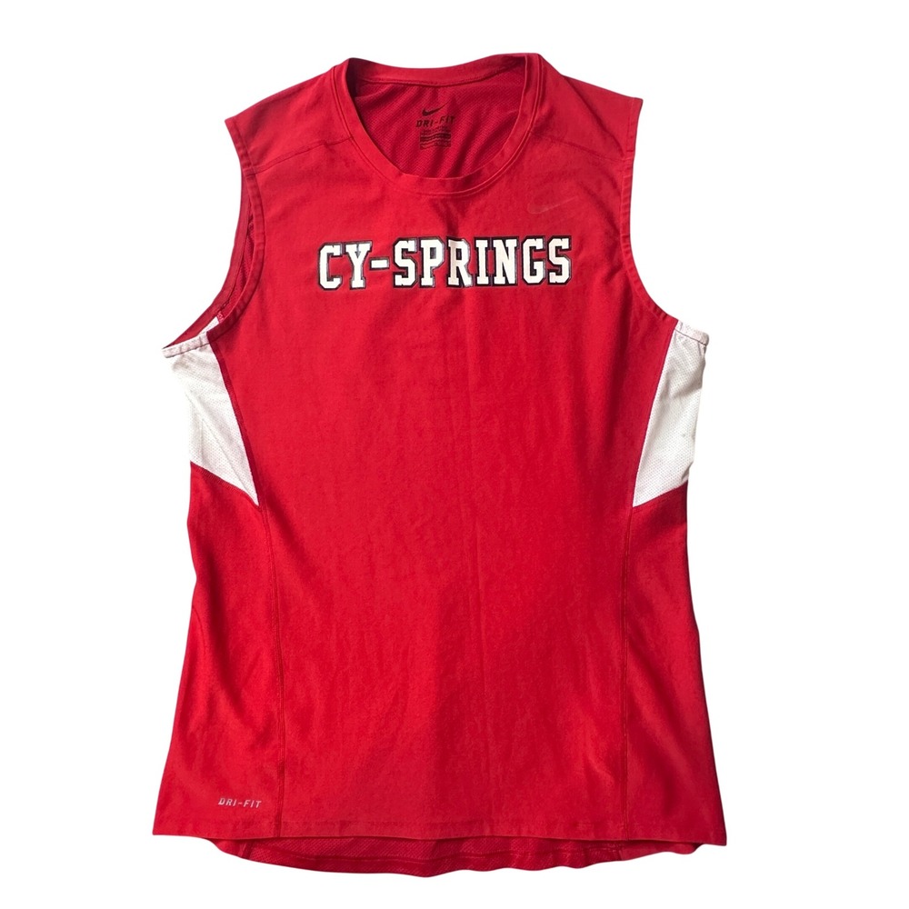 Nike Tank Top Mens XL Red Cy-Springs Dri-FIT Sleeveless Performance 519983-658‎